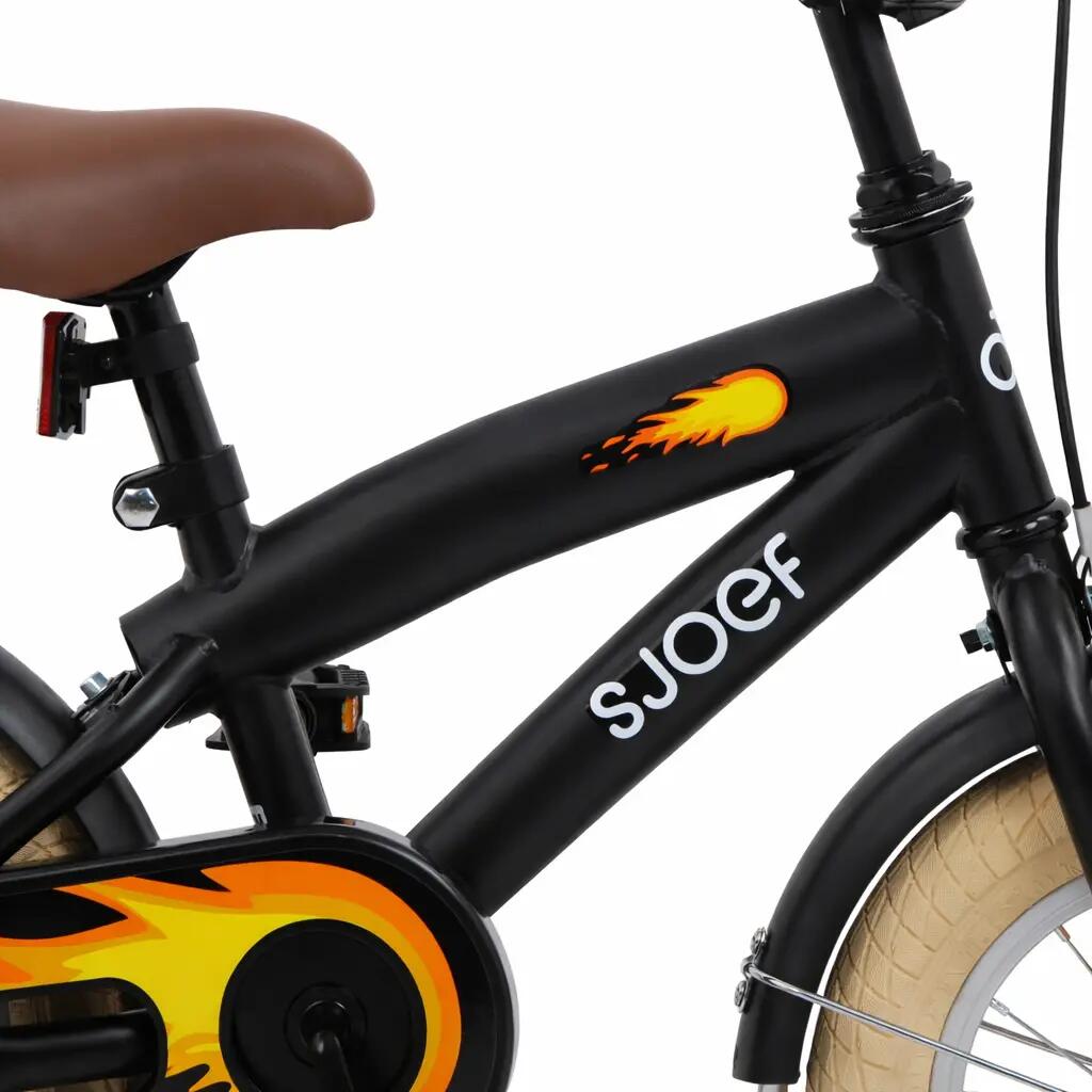 SJOEF Cruise Jongensfiets 12 inch - Mat Zwart 7/7