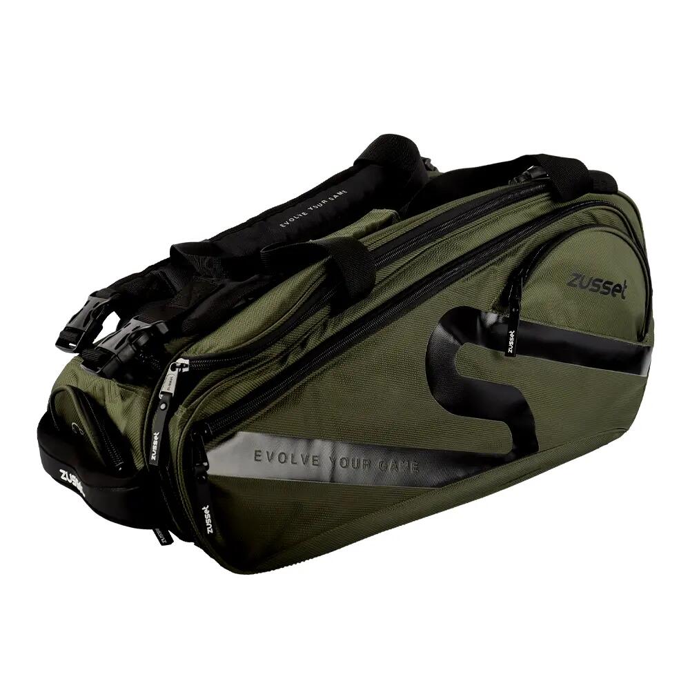Padel Sporttas (Paletero) van Polyester & PVC Ripstop - groen-zwart 2/4