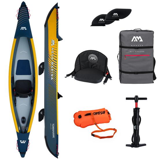 Kajak pompowany Aqua Marina Tomahawk Air-K375 375 CM + Bojka dmuchana