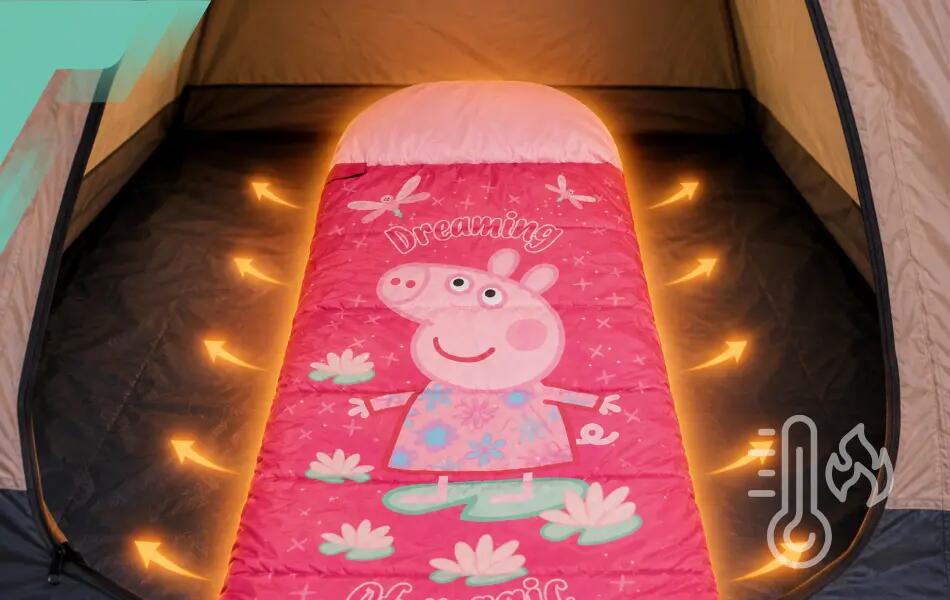 Śpiwór Dziecięcy Peppa Pig 170x70 cm Oryginalny Licencja Hasbro Różowy 5/7
