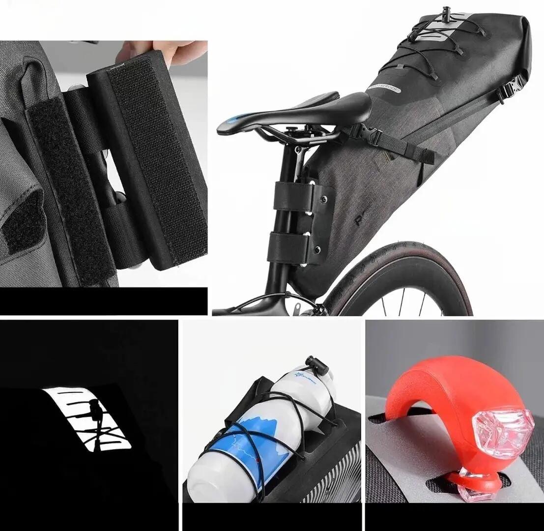 Bolsa grande para selim de bicicleta ROCKBROS 2/4