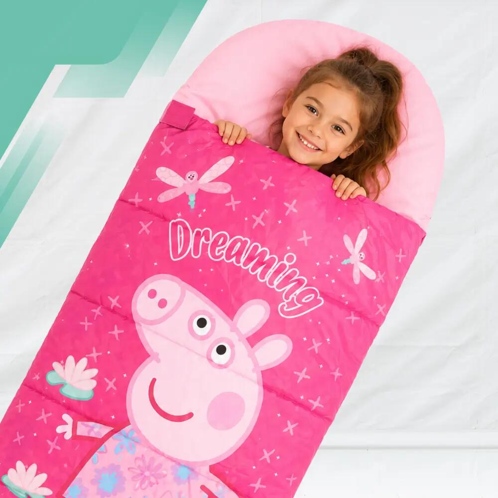 Śpiwór Dziecięcy Peppa Pig 170x70 cm Oryginalny Licencja Hasbro Różowy 3/7