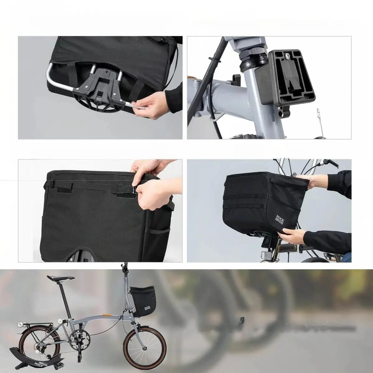 Borsa anteriore per bici pieghevole con cesto ROCKBROS 2/2