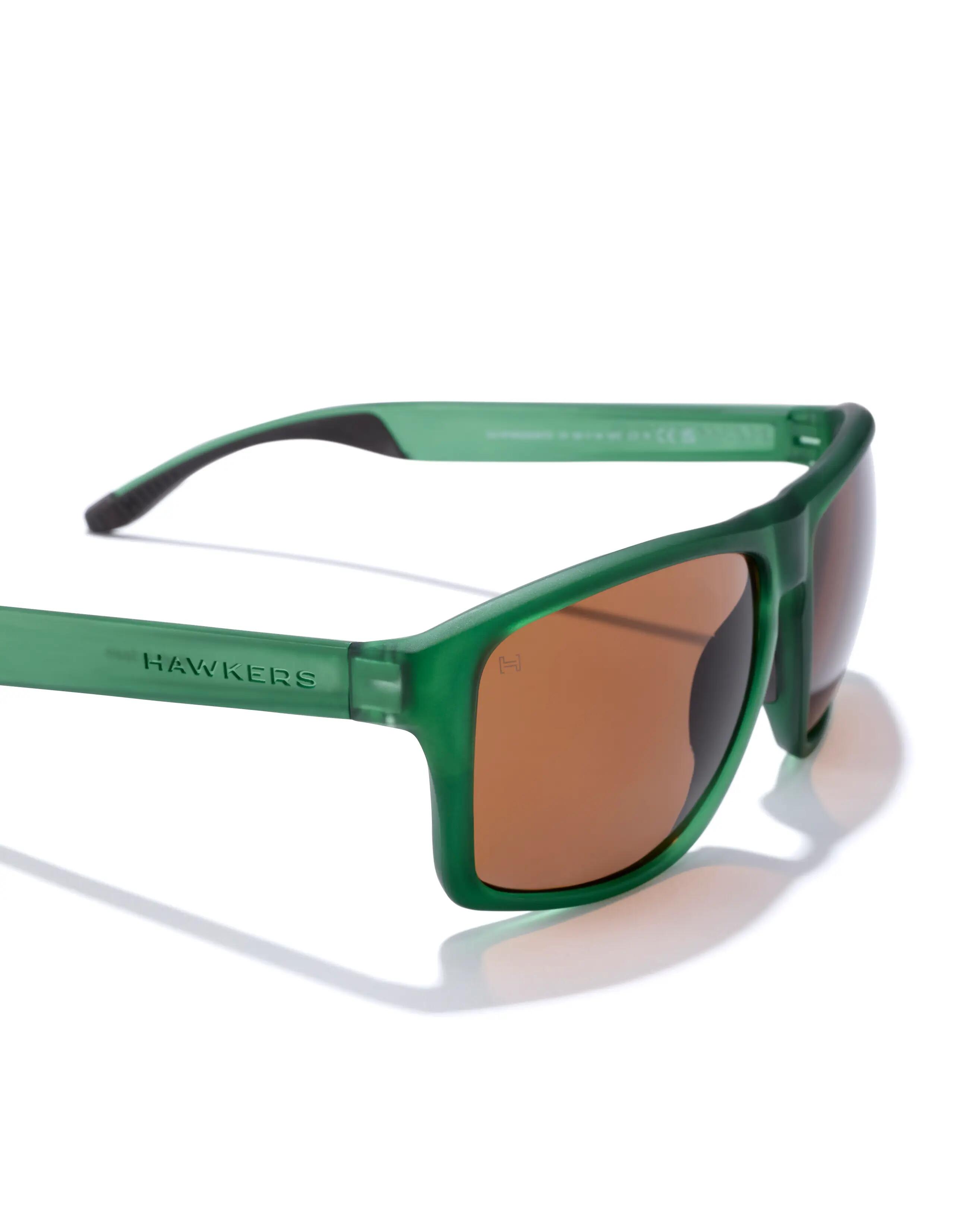HAWKERS - Óculos de Sol para Homem e Mulher FASTER SPORT RAW DARK GREEN CARAMEL 3/5
