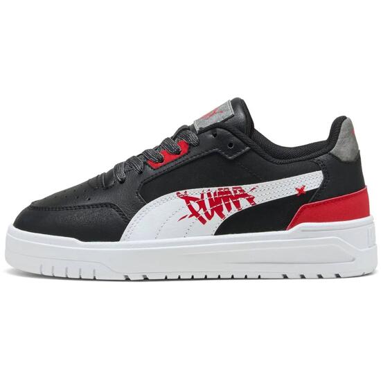 Zapatillas Puma Shuffle Downtown Lo Mid 90s Jr, Negro, Niños