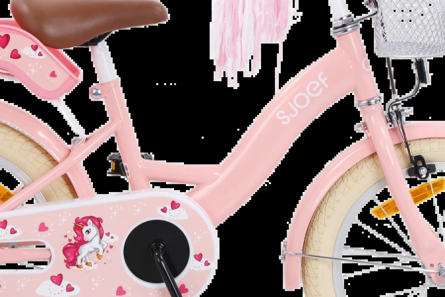 SJOEF Dolly Meisjesfiets 16 inch - 4-6 Jaar - Unicorn - Roze 7/7