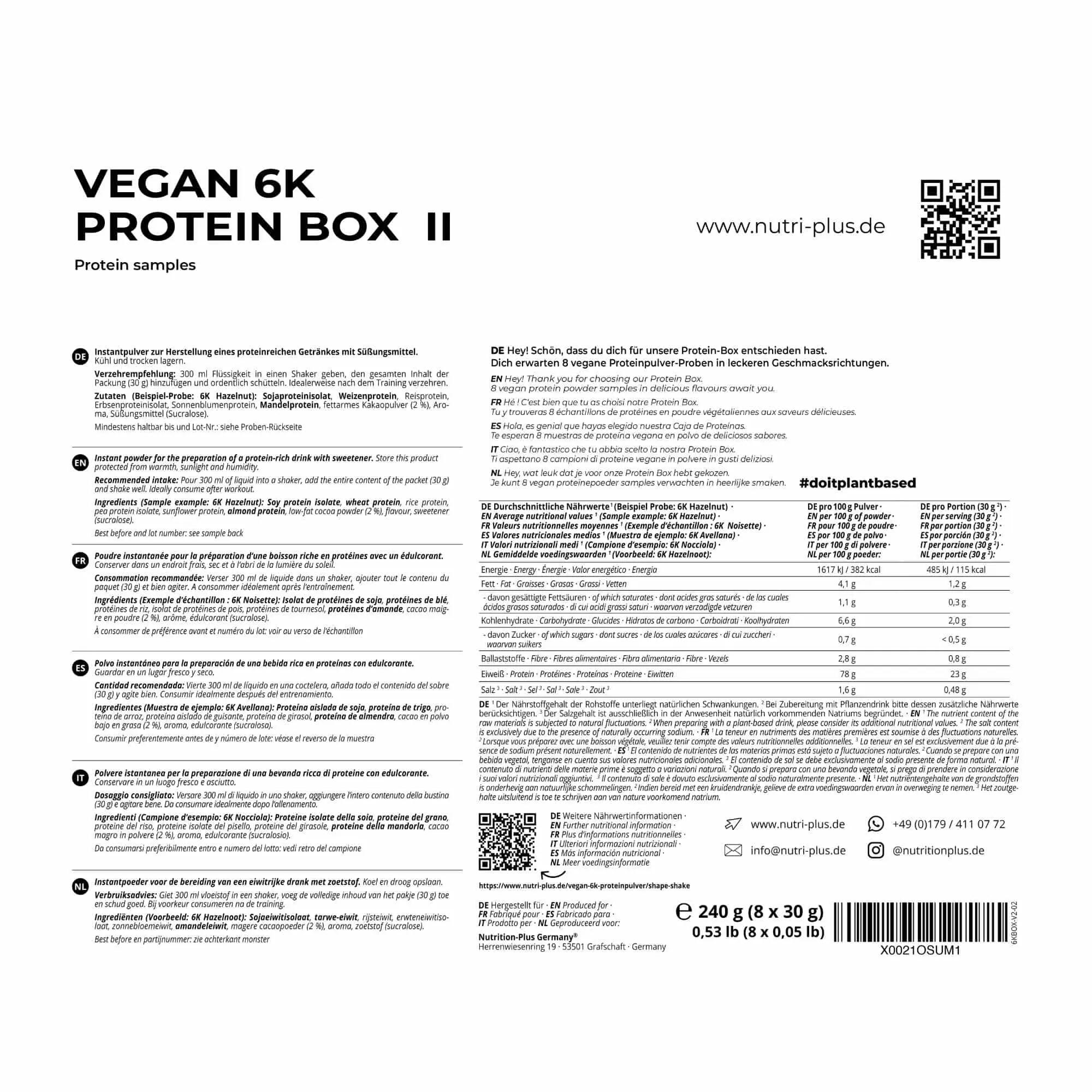 Probenbox Proteinpulver 6K II - 8x30 g 2/6