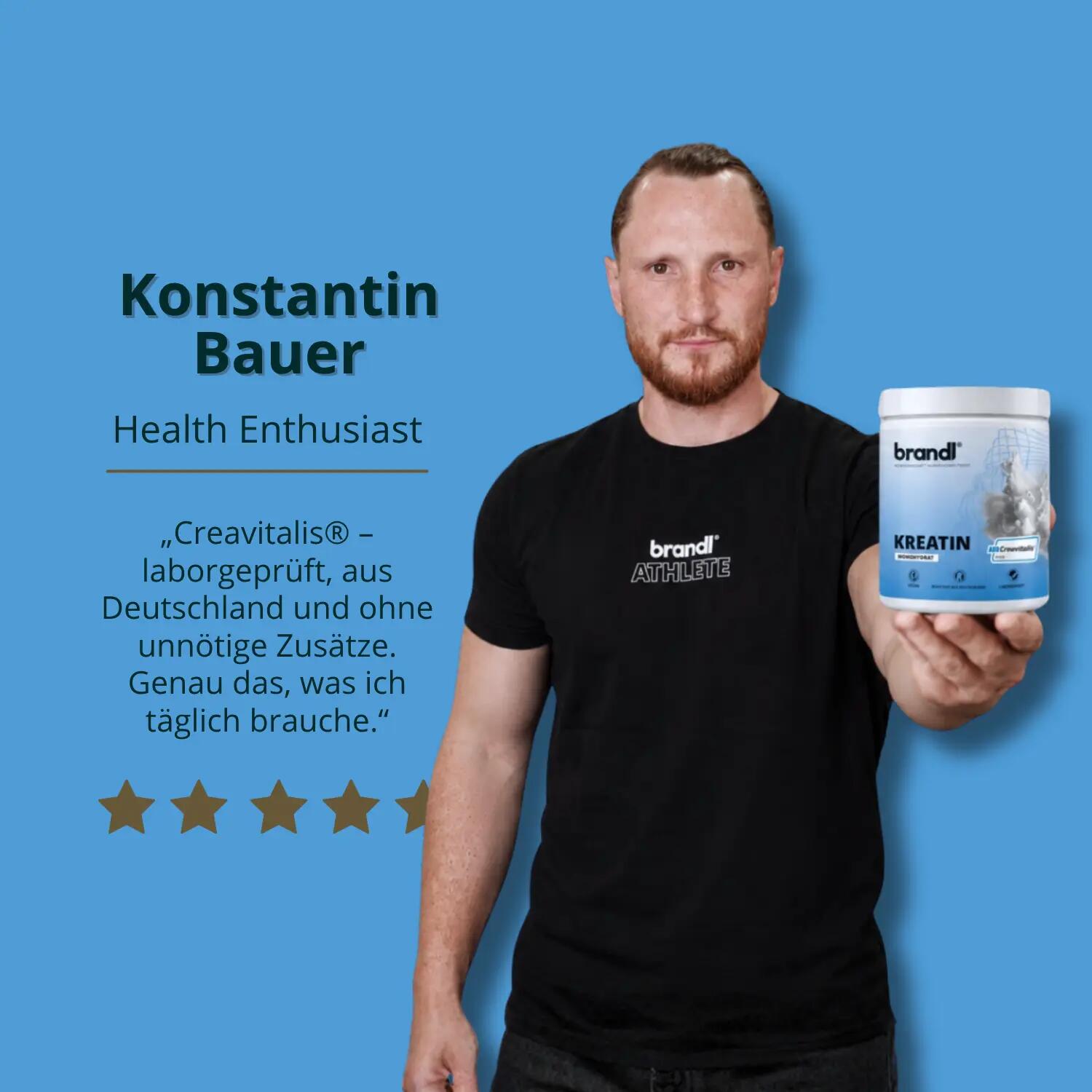 Kreatin Creavitalis® Kreatin Monohydrat Pulver 300g | 100% Made in Germany 3/8