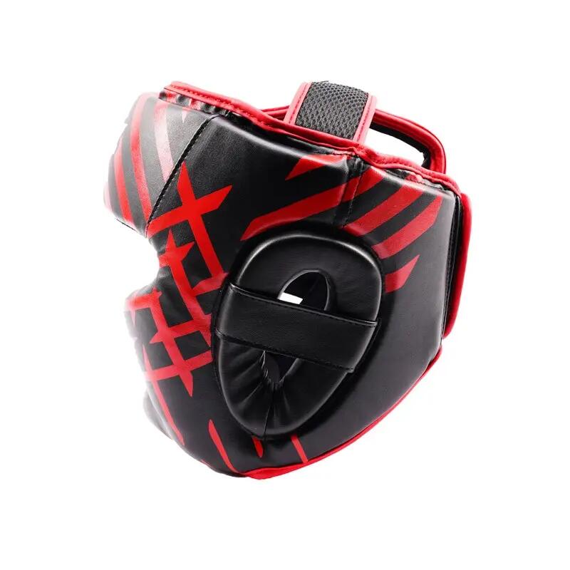 Capacete de boxe infantil StormCloud Lynx, preto/vermelho, tamanho Júnior P 6/7