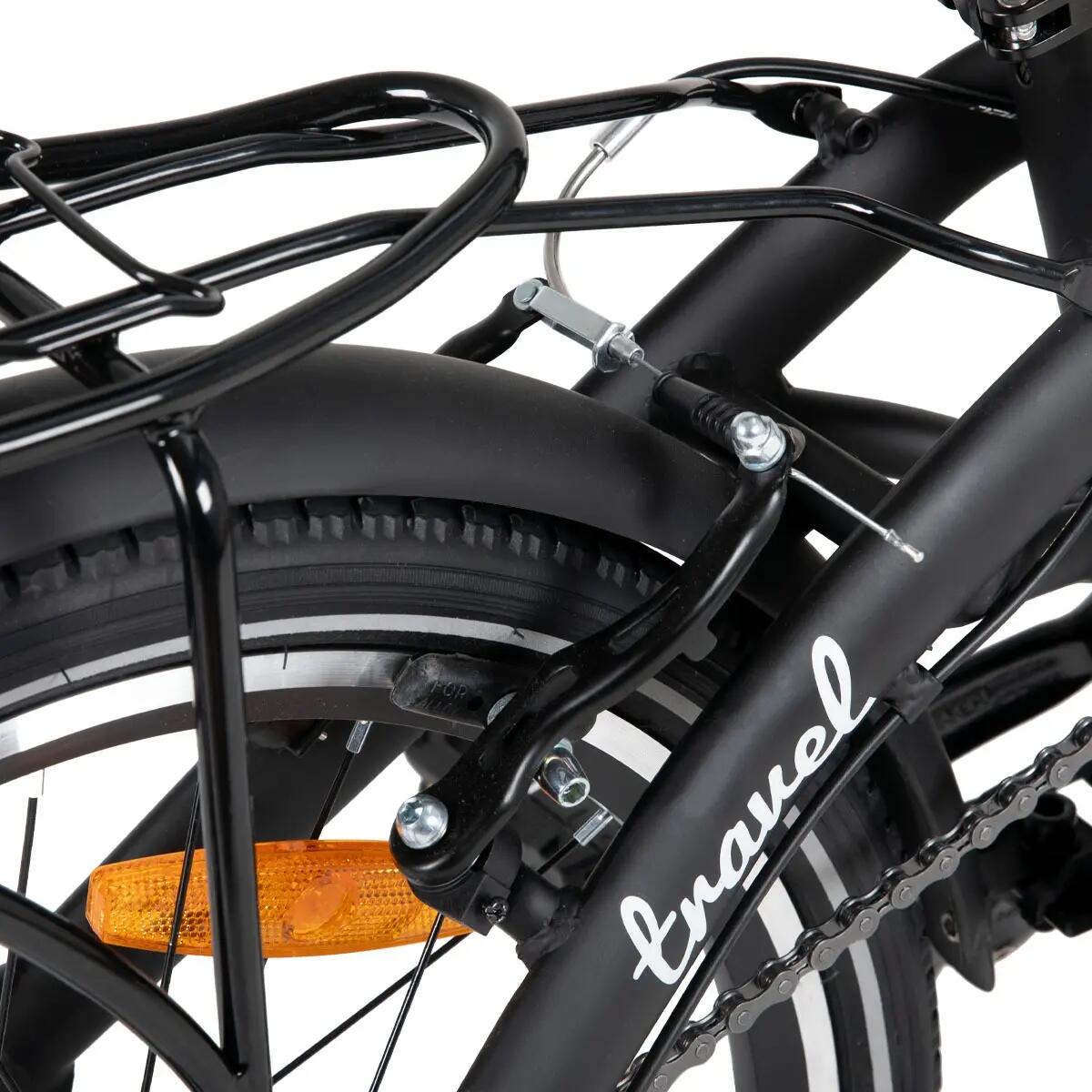 SJOEF Travel Vouwfiets 20 inch | 6 Shimano Versnellingen | Mat Zwart 7/7