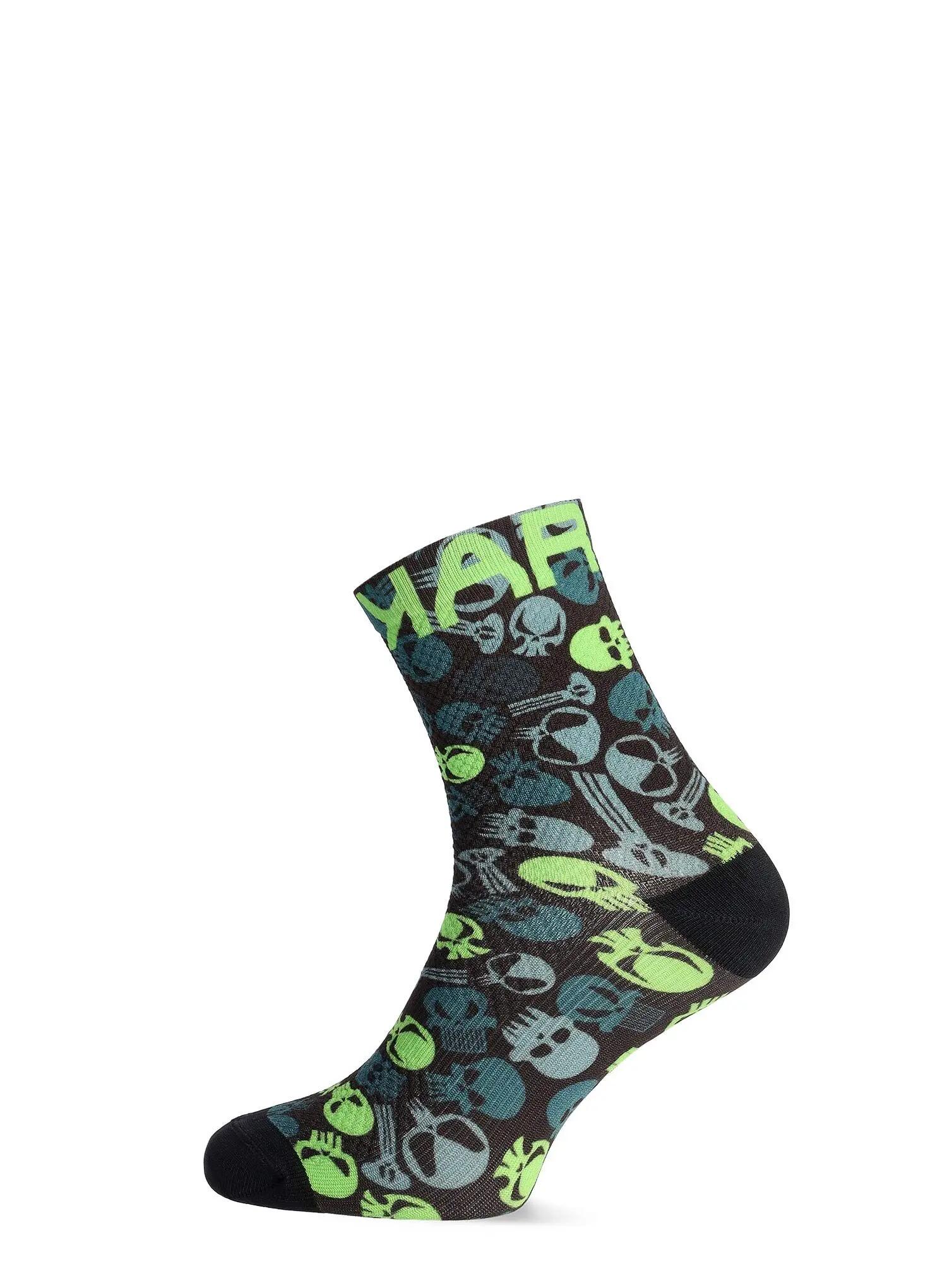 Skarpety rowerowe Karpos Green Fire Socks 3/4