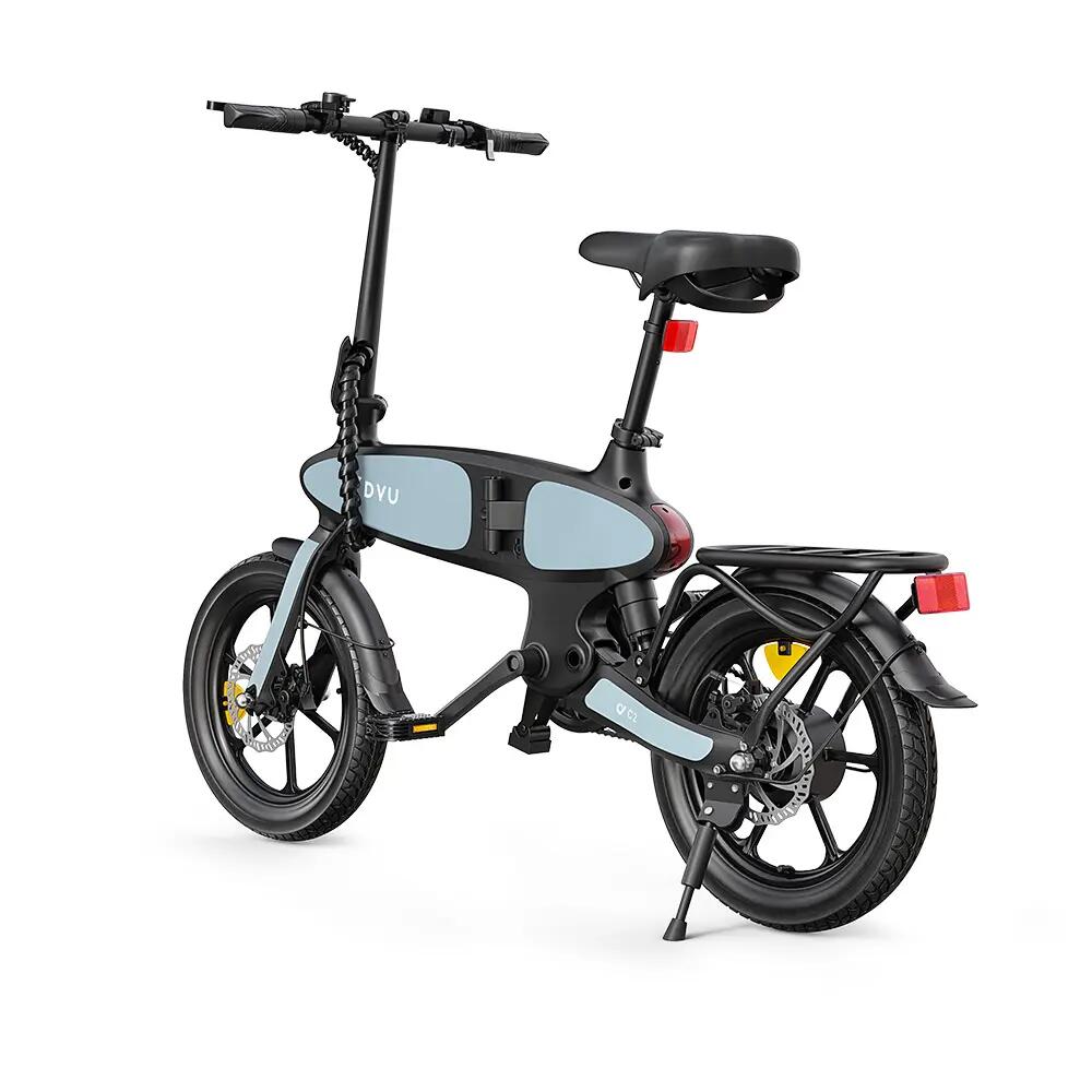 DYU C2 Skladací elektrický bicykel 48V 7.5Ah 16" dvojité kotoučové brzdy 3/7