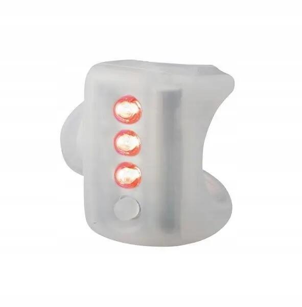 Luz traseira para bicicleta KNOG GEKKO, transparente, silicone, 3 LEDs 3/15