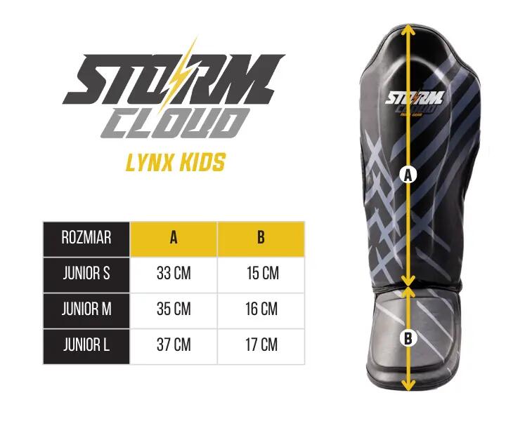StormCloud Lynx kinderscheenbeschermers zwart/roze junior maat L 7/7