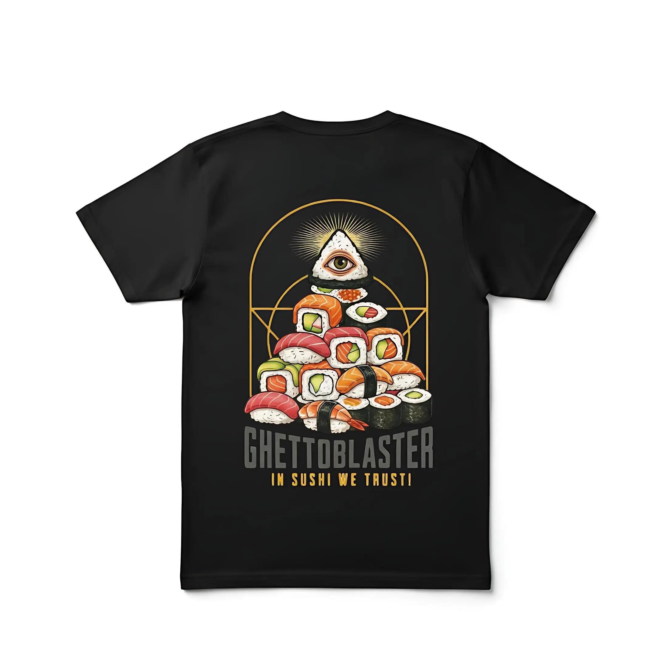 T-shirt Ghettoblaster Sushi Trust noir 6/8