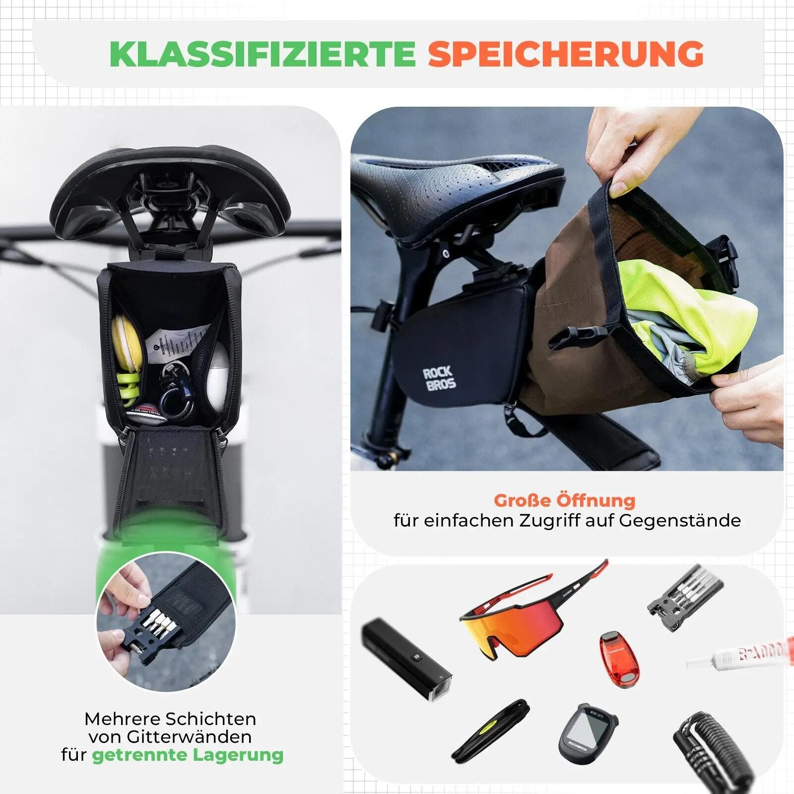 ROCKBROS Fahrrad Satteltasche mit Eimertasche 3/7