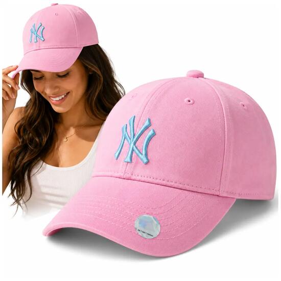 Czapka New York Yankees NY Różowa Damska Baseballówka Regulowana MLB