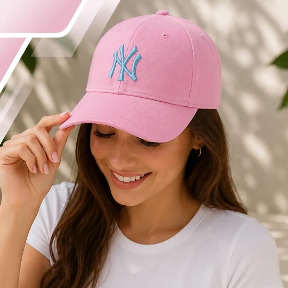 Czapka New York Yankees NY Różowa Damska Baseballówka Regulowana MLB 3/7