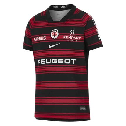 Maillot De Rugby Motif/style Stade Toulousain 2025/2026 Garçon (Noir / Rouge /