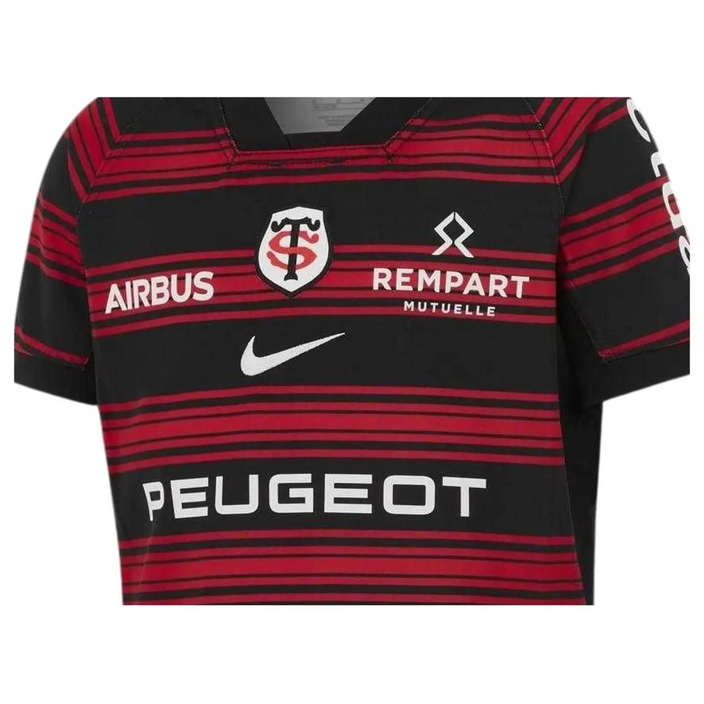 Ragazzi Stade Toulousain Maglia Da Rugby Nike 2025/2026 Nero Rosso Uni Bianco 3/3