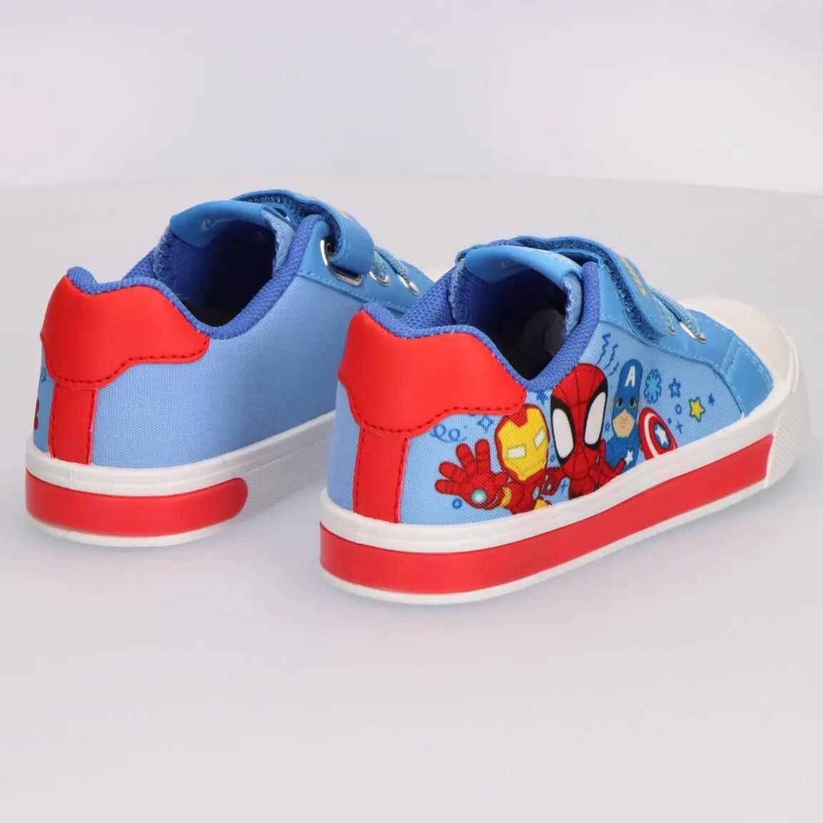 Sapatilhas de Lona com Luzes Spider-Man Infantis, Antiderrapantes, azuis 6/7