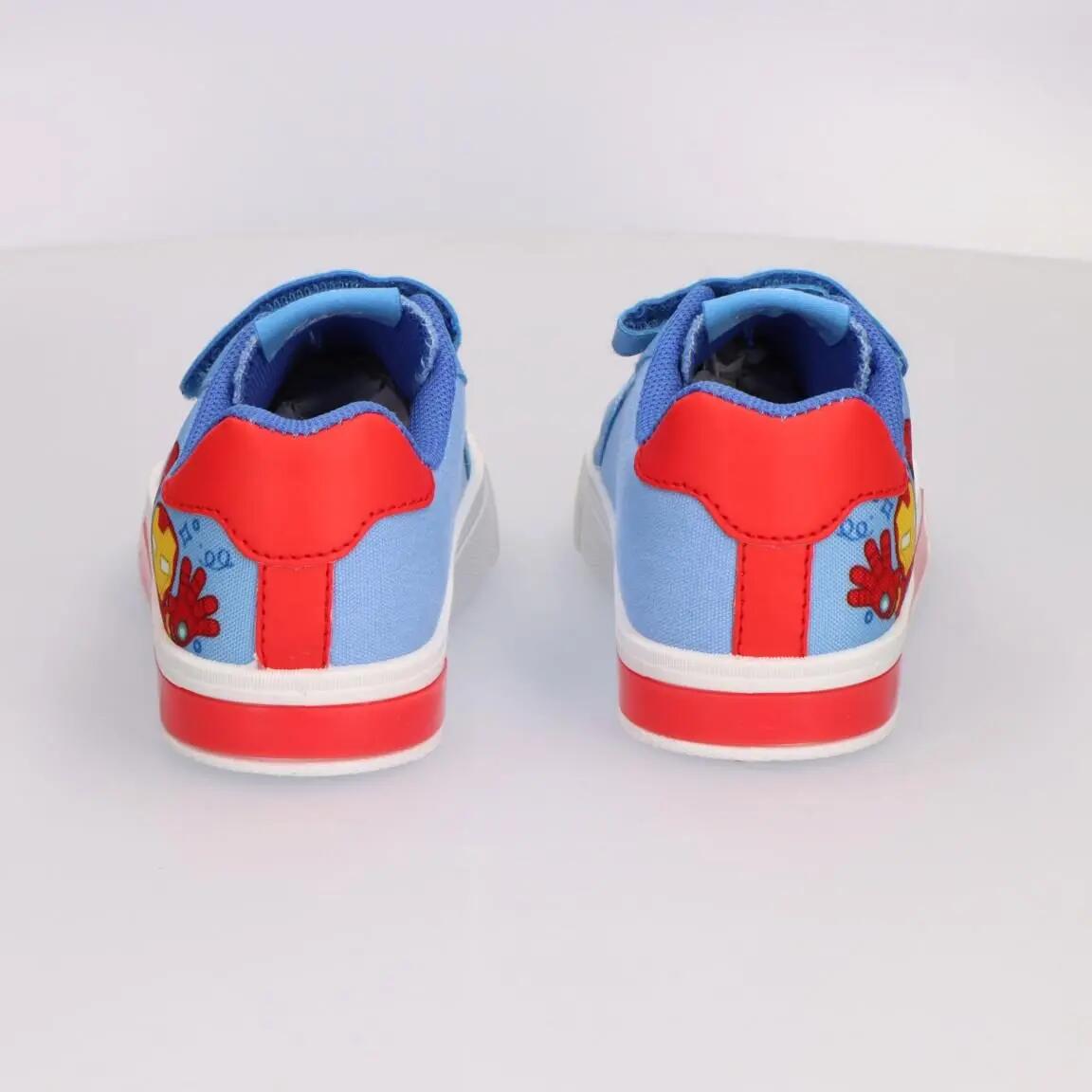 Sapatilhas de Lona com Luzes Spider-Man Infantis, Antiderrapantes, azuis 5/7