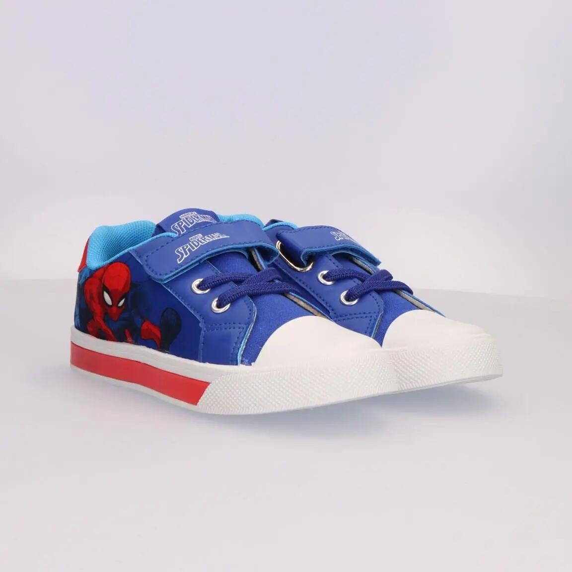 Sapatilhas de Lona com Luzes Spider-Man Infantis, Antiderrapantes, azul-marinho 6/6