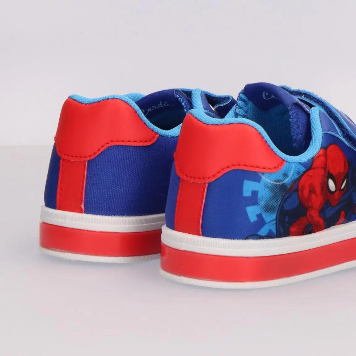Sapatilhas de Lona com Luzes Spider-Man Infantis, Antiderrapantes, azul-marinho 5/6