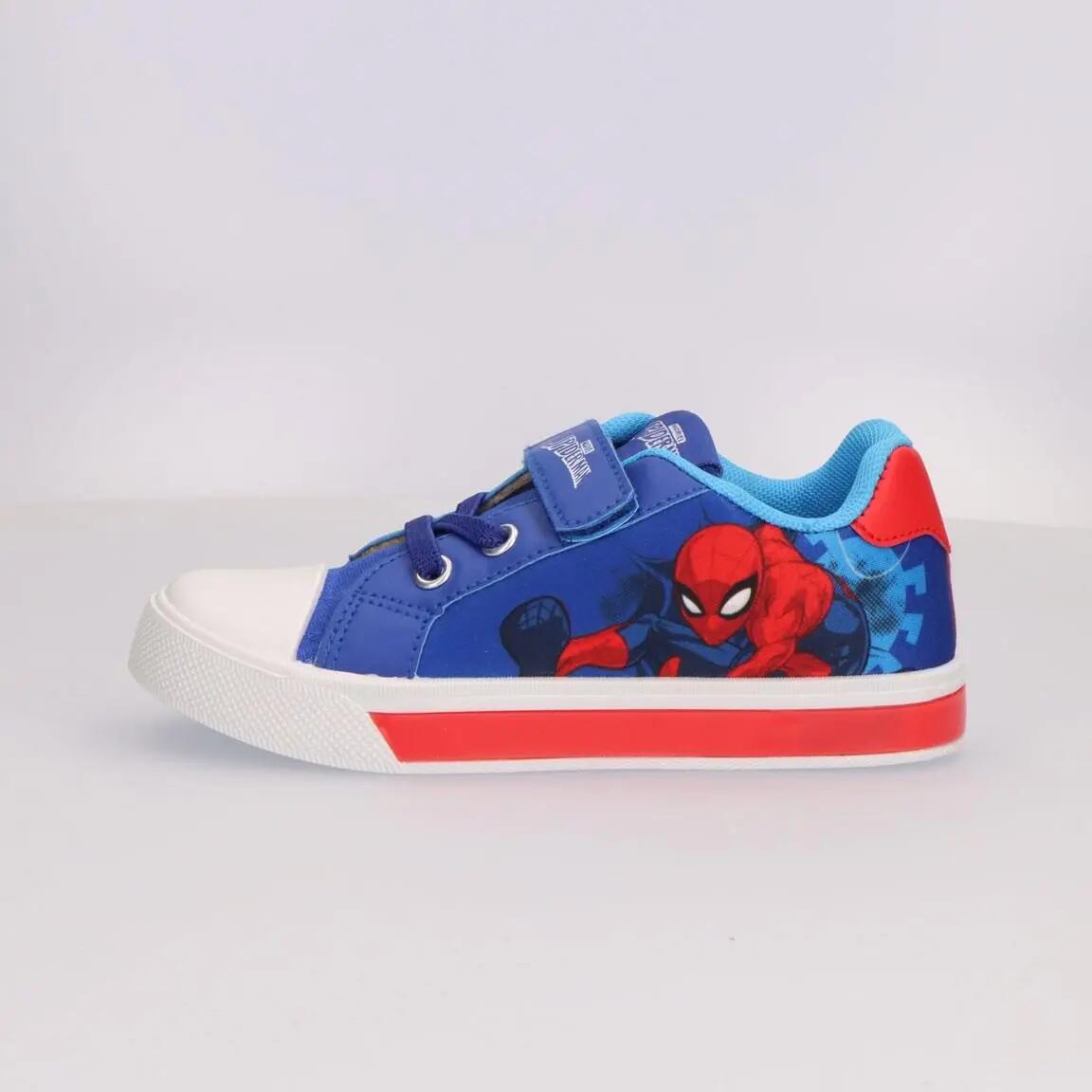 Sapatilhas de Lona com Luzes Spider-Man Infantis, Antiderrapantes, azul-marinho 4/6