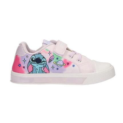 Zapatillas de Lona con Luces Infantil Stitch Antideslizantes Rosa Claro