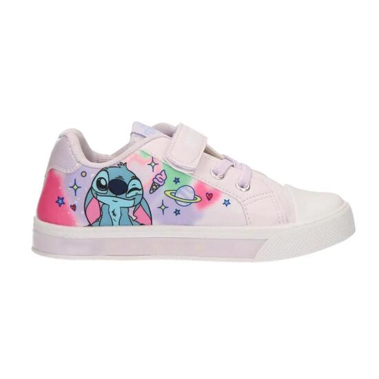 Zapatillas de Lona con Luces Infantil Stitch Antideslizantes Rosa Claro