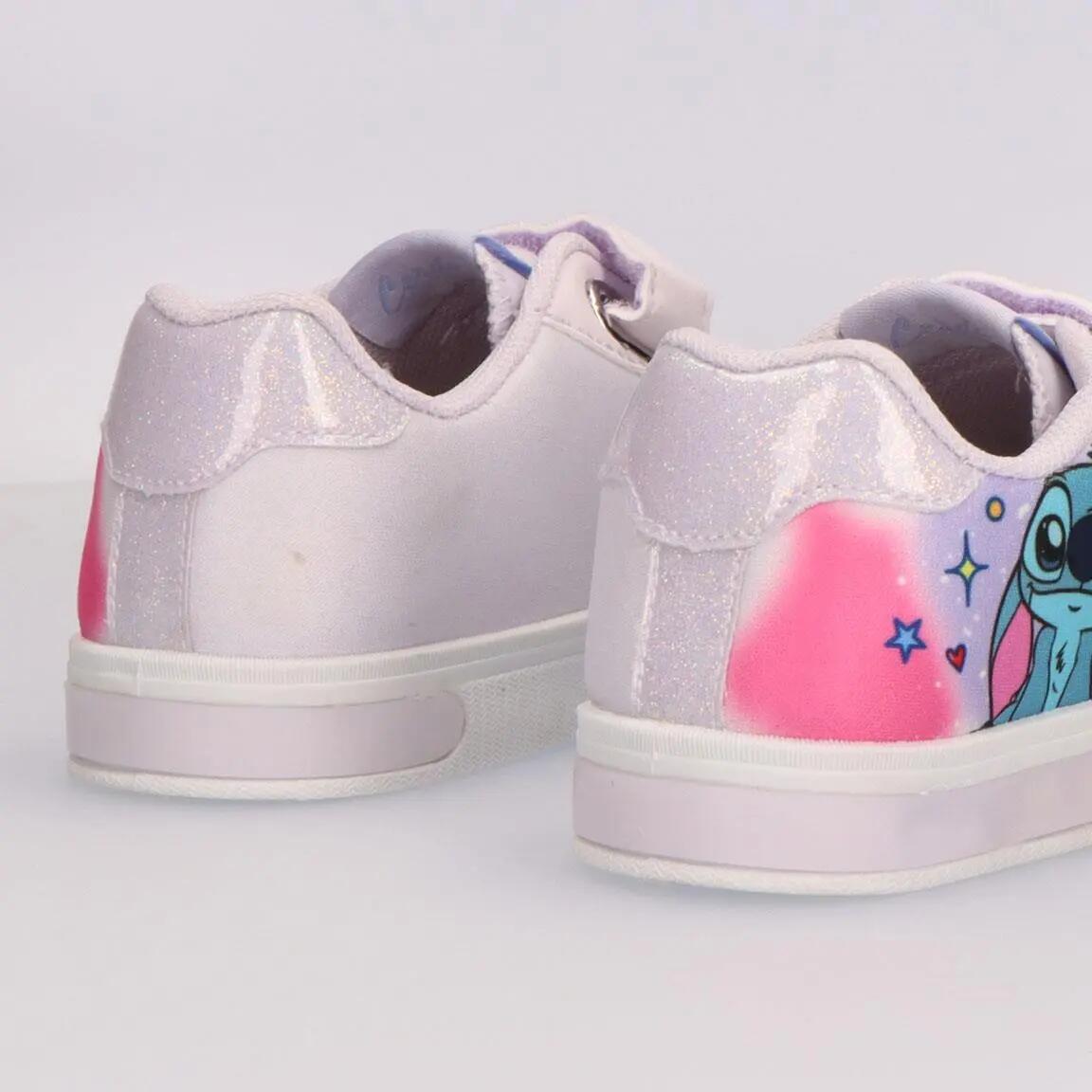 Sapatilhas de Lona com Luzes Stitch Infantis, Antiderrapantes, rosa-claro 5/6