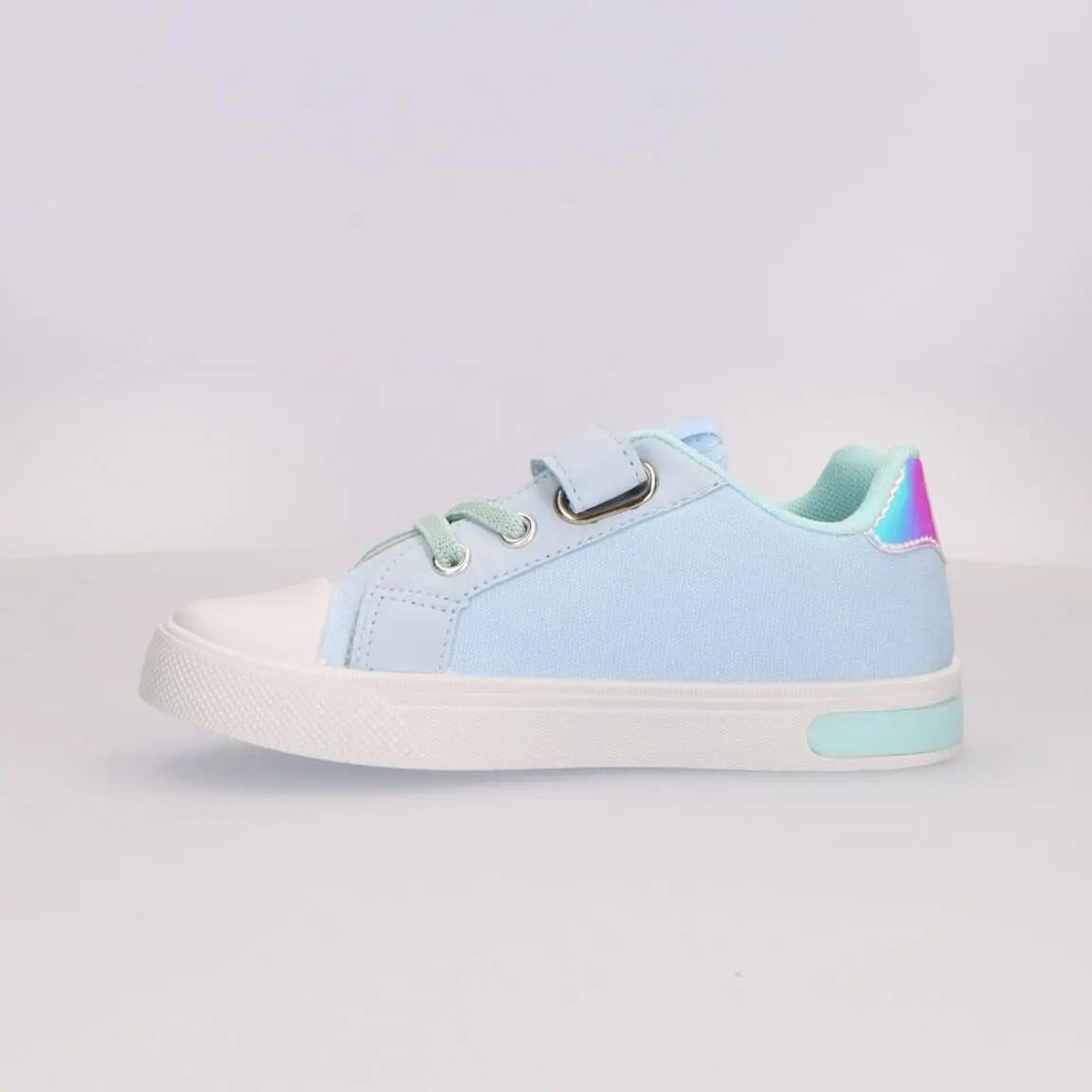 Sneaker in Tela con Luci Frozen per Bambini, Antiscivolo, azzurre 2/6