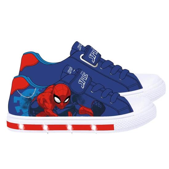 Zapatillas de Lona con Luces Infantil Spider-Man Antideslizantes Azul Marino