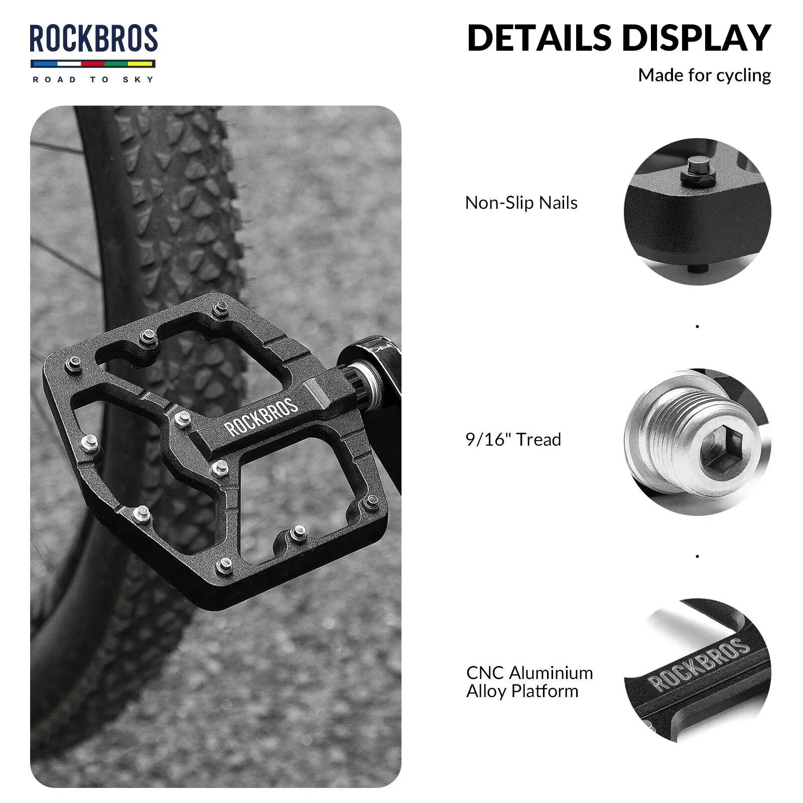 ROCKBROS Fahrradpedale MTB Alu Pedale 3/7