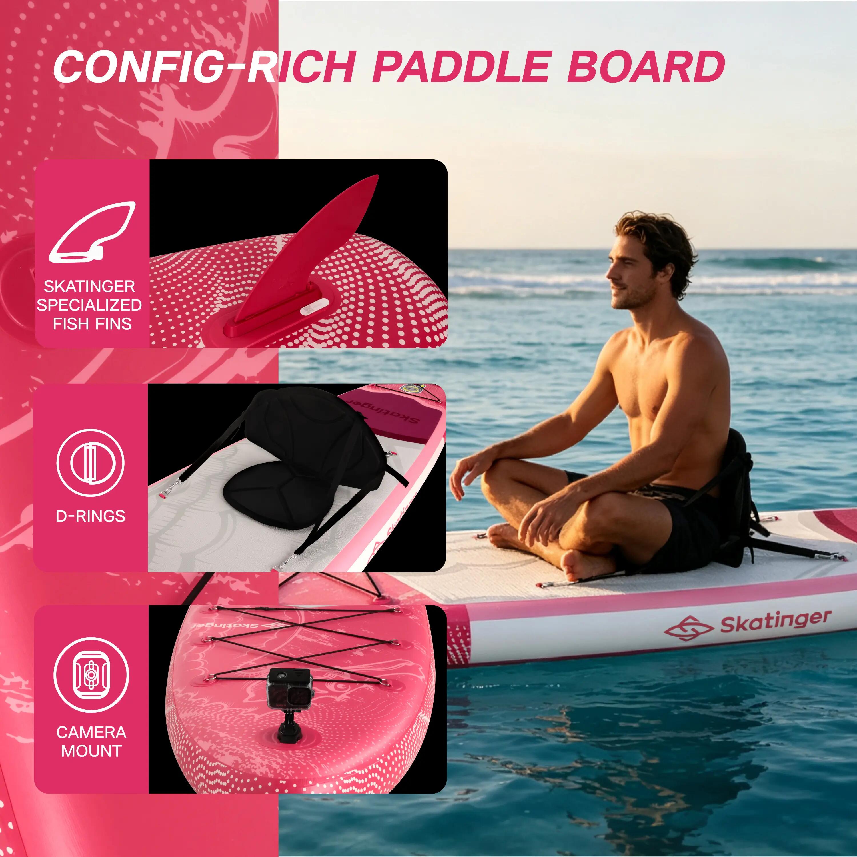 Deska SUP SKATINGER Ocean Sea Horse 320x81x15 cm allround 5/6
