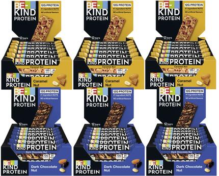 BE-KIND Protein Mix Chocolate Caramel Nut 72 Nussriegel für unterwegs & Training