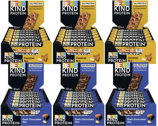 BE-KIND Protein Mix Chocolate Caramel Nut 72 Nussriegel für unterwegs & Training