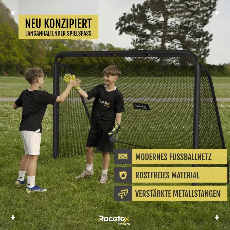 Kinder - Fußball - Tor - freistehend, robust, 180x120 cm - schwarz. 5/6