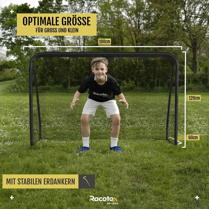 Kinder - Fußball - Tor - freistehend, robust, 180x120 cm - schwarz. 3/6