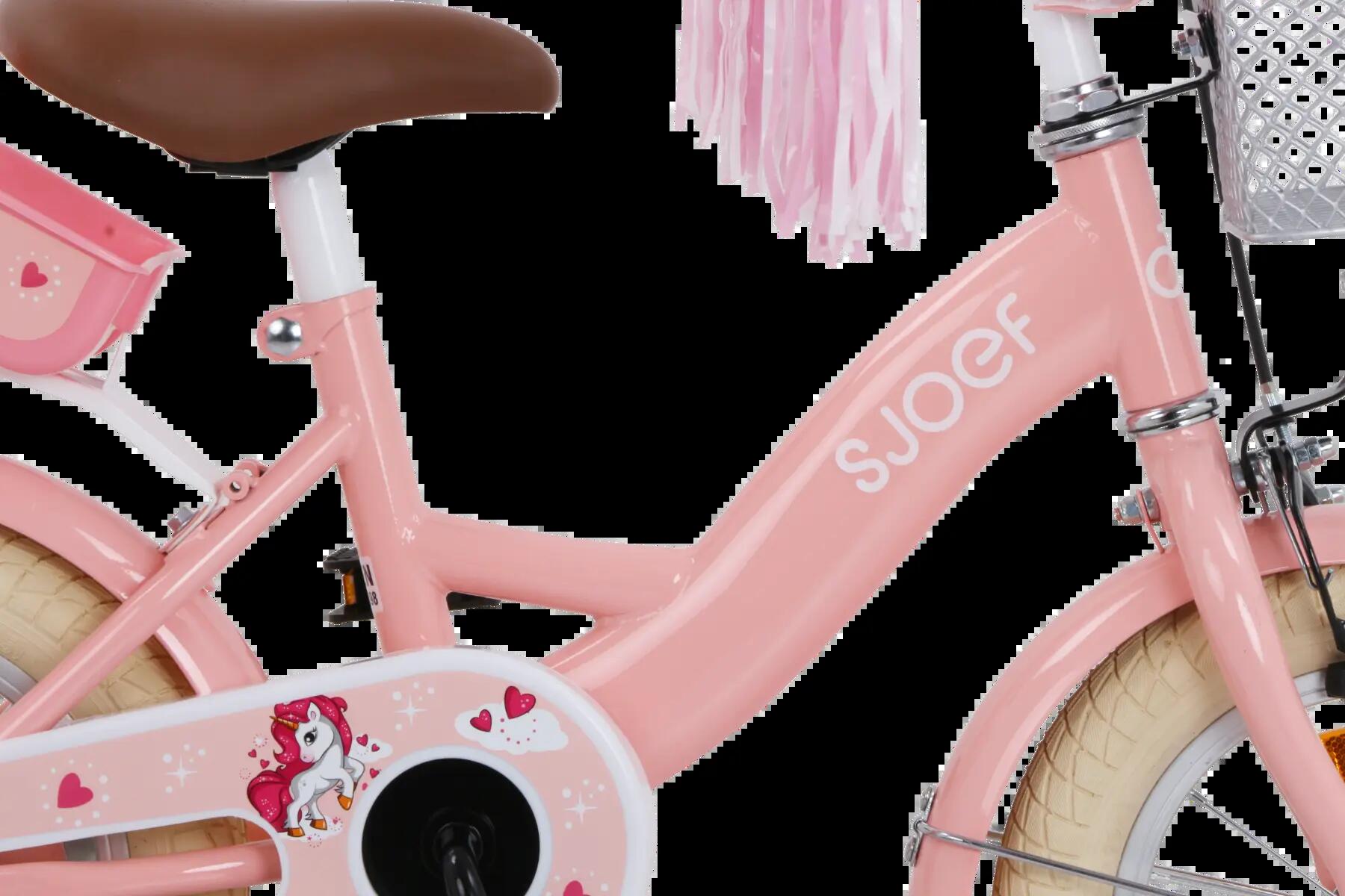 SJOEF Dolly Meisjesfiets 12 inch - 2-4 Jaar - Unicorn - Roze 7/7
