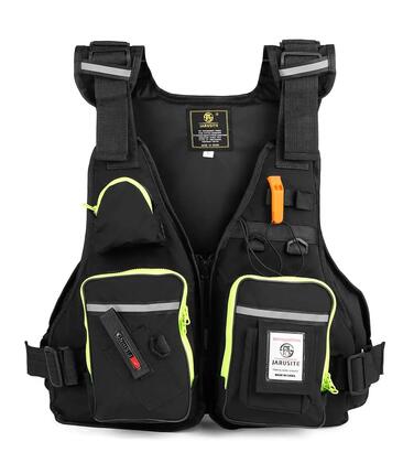 Gilet Sauvetage Pêche J28 70N Noir - Aide Flottabilité Adulte M-L 75-100 kg