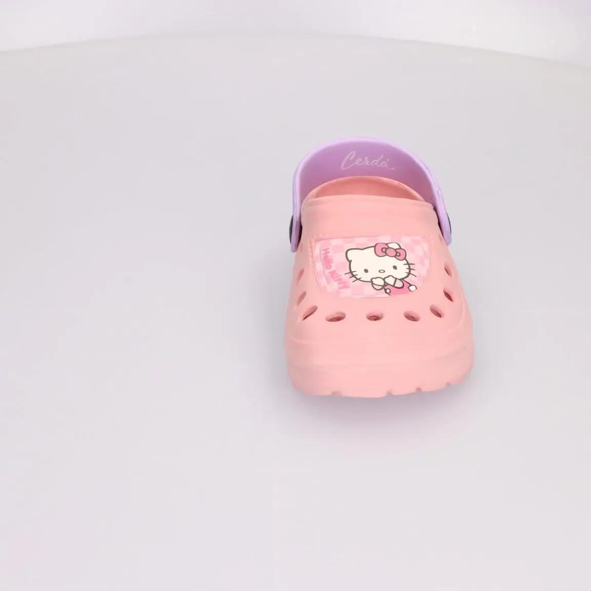 Tamancos Hello Kitty Infantis em EVA, Antiderrapantes, roxos 7/7