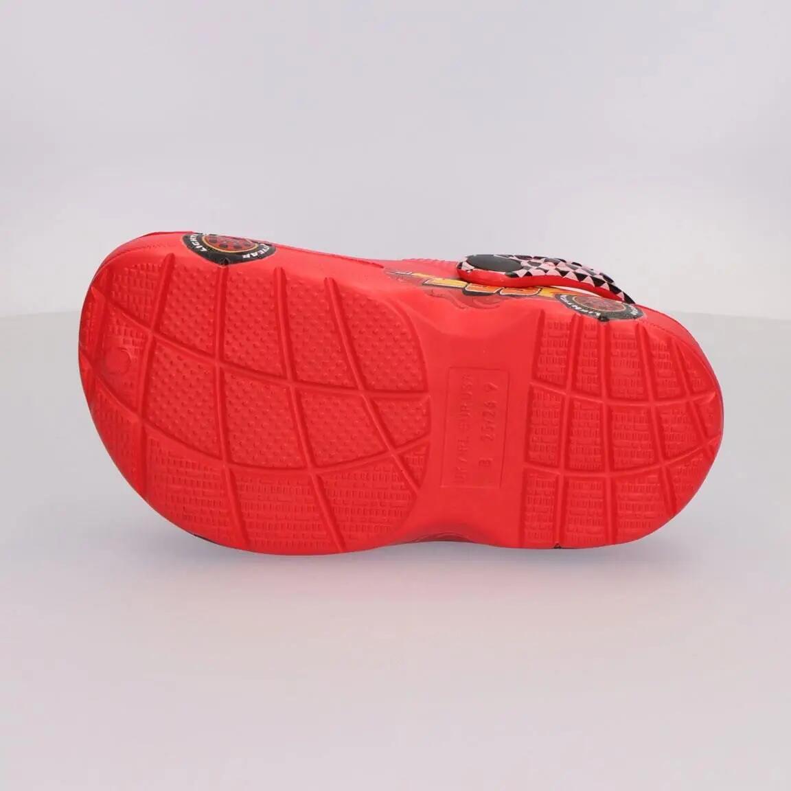 Zoccoli Cars per Bambini, Antiscivolo, rossi 4/7