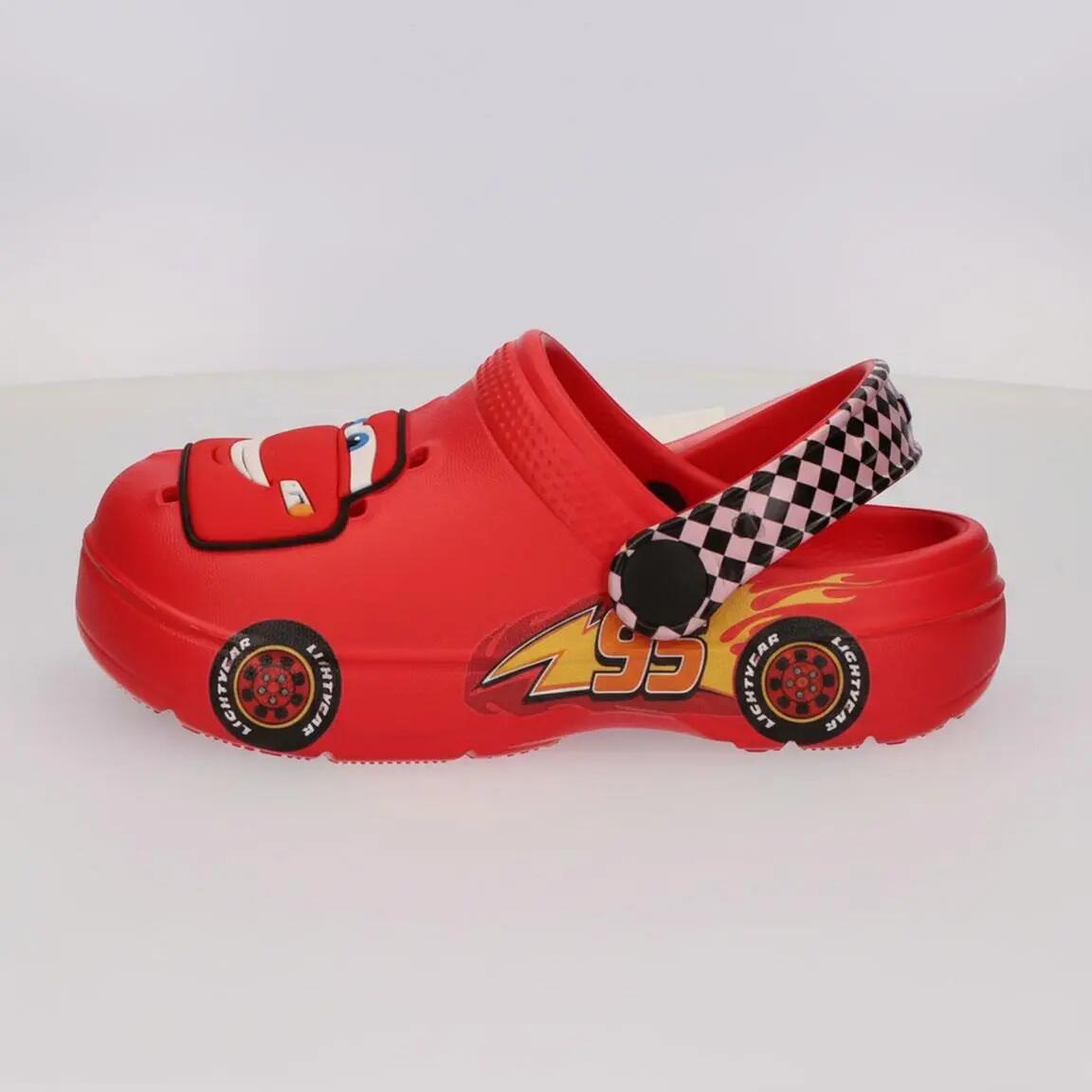 Zuecos Infantil Cars Antideslizantes Rojos 3/7
