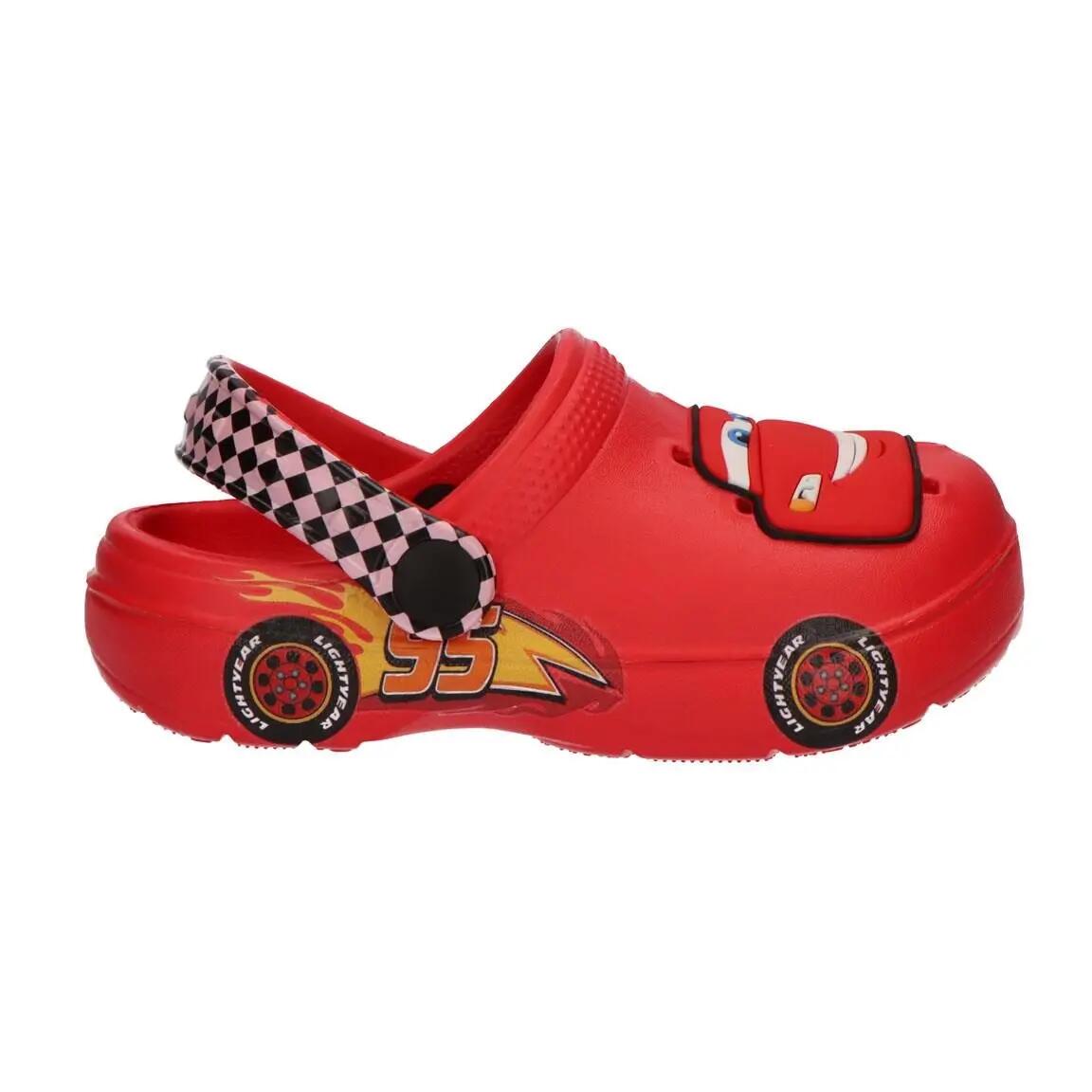 Zoccoli Cars per Bambini, Antiscivolo, rossi 2/7
