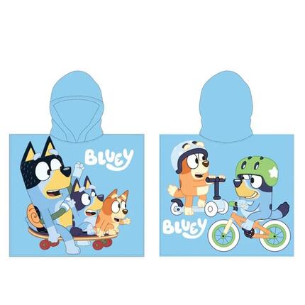 Poncho Toalla de Microfibra Enfant Bluey para Playa et Baño avec Capucha