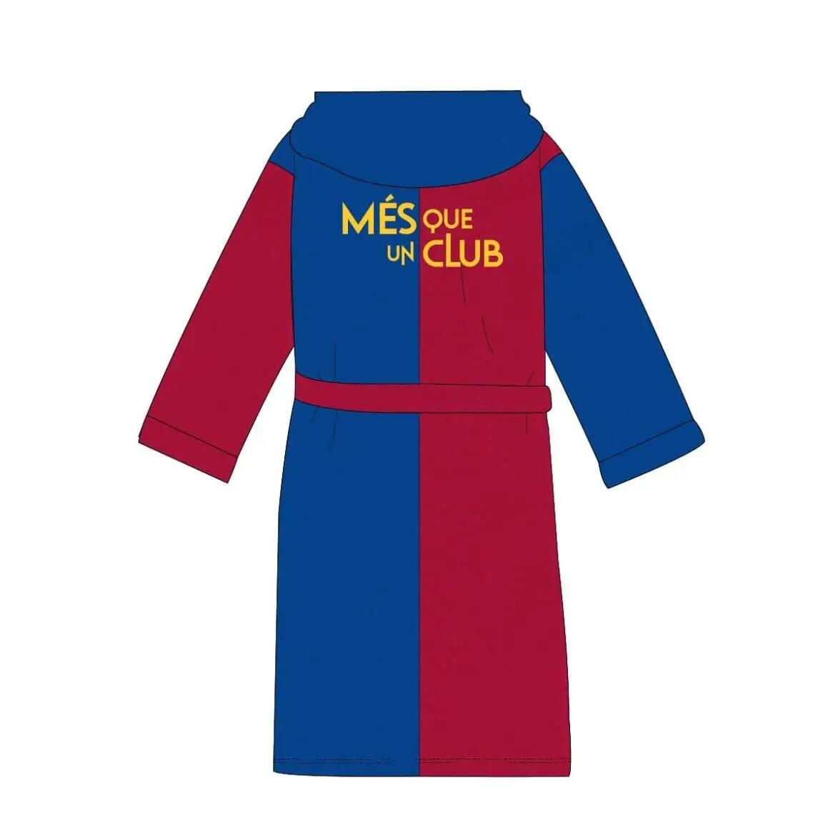 Albornoz de baño Adultos FC Barcelona Coral Fleece com Capucha Multicolor 4/4
