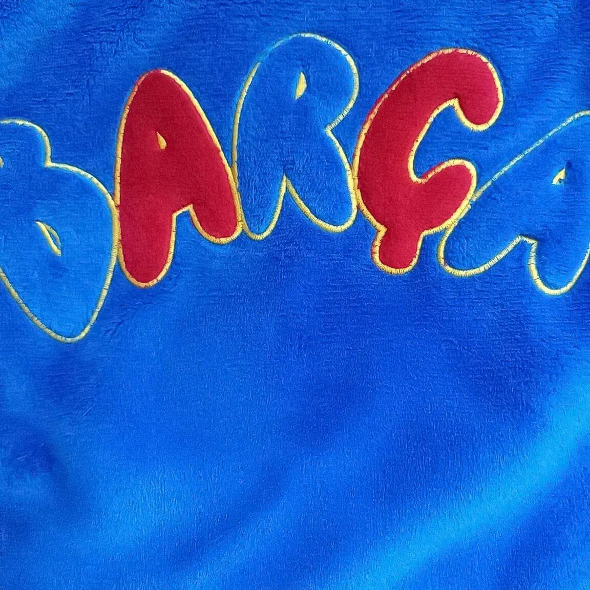 Albornoz Infantil FC Barcelona Coral Fleece con Capucha para Baño Azul 5/7