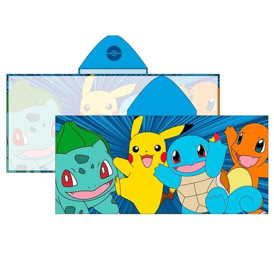 Poncho Toalla de Microfibra Bambini Pokémon para Playa e Baño con Capucha